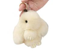 NRSW Bunny Lulu,Bunny Lulu Key Chain,Soft Bunny PomPom,Bunnylulu Keychain,Cute Handmade Bunny with Keychain,Cute rabbit pendant pretending to be dead,Bag Charms, Phone Charms, Keychains,Off-White