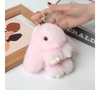 NRSW Bunny Lulu,Bunny Lulu Key Chain,Soft Bunny PomPom,Bunnylulu Keychain,Cute Handmade Bunny with Keychain,Cute rabbit pendant pretending to be dead,Bag Charms, Phone Charms, Keychains,Light Pink
