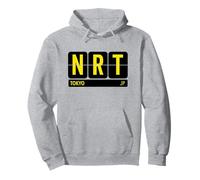 NRT Tokyo Japan Travel Souvenir Yellow Text Pullover Hoodie