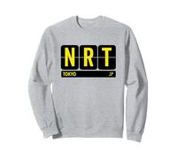 NRT Tokyo Japan Travel Souvenir Yellow Text Sweatshirt