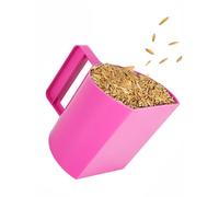 NRTFE Feed Scoop - Grain Scoop for Horse,Heavy Duty Plastic Large Food Scoop for Large Dogs Livestock 1.8 Quart/7.2Cups Pink
