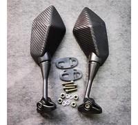 NRTNRFQW Handlebar Mirror Motorcycle Scooter Rear View Mirror ABS Black For Suzuki SV650S SV1000S GSX250R GSX1250FA GSX650F GSXR150(Black carbon fiber)