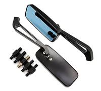 NRTNRFQW Motorcycle Rearview Mirror YBR125 Tracer 7 900 Tenere 700 XVS 650 WR250 XMAX Motorcycle Rear View Mirror Aluminum 8/10M Side Mirror(Black)