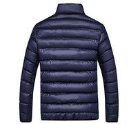 NRUTUP Men's Hooded Puffer Jackets Winter Warm Bubble Parka Coats Lightweight Packable Down Full-Zip Water-Resistant Jacket(Dark Blue,4X-Large)