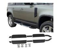 NRUXDYNAcv 2PCS Aluminum Side Steps Running Boards Nerf Bars Waterproof Running Boards Compatible For Land Rover Defender 110 130 4 Door L851 2020-2024(With sliver trim)