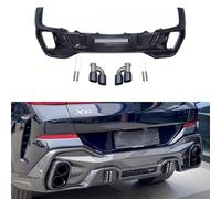 NRUXDYNAcv Carbon Fiber Car Rear Bumper Diffuser Compatible for BMW X6 G06 2019+, Rear Splitters Spoiler Back lip shunt L Style Upgrade body kit(FRP Matte Black)