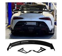 NRUXDYNAcv Carbon Fiber Car Rear Bumper Diffuser Spoiler Wing Trunk Lip Boot Cover, Compatible for Toyota Supra A90 A91 2019-2022 Auto Parts Body Kit(Carbon fiber)