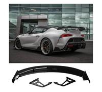 NRUXDYNAcv Carbon Fiber Car Rear Bumper Diffuser Spoiler Wing Trunk Lip Boot Cover, Compatible for Toyota Supra A90 A91 2019-2022 Auto Parts Body Kit(Gloss Black)