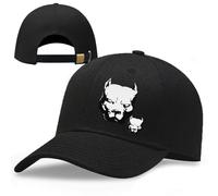 NRUXT Death Scythe Skull Hats Baseball Cap for Men Plain Black Snapback Hats for Women Death Devil Trucker Dad Baseball Cap, Pitbull, 1