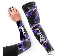 NRV Dark Sakura Gaming Esports Cuff - Comfort Compression & Control - Anti-Friction - Stylish Japanese Design - Black & Purple - Sizes S to 3XL, purple, L