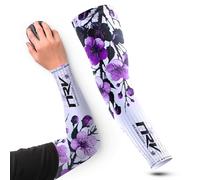 NRV Orchid Gaming Cuff - Stylish eSports Compression Sleeve - Anti-Friction, Breathable and Durable - Orchid Flower Design, purple, S