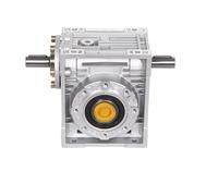 NRV063-VS Worm Gearbox Reducer Double Input Shaft 90 Degree | NRV063-VS Worm Gearbox Reducer Double Input Shaft 19mm Ratio 5:1-80:1 90 Degree Silver Blue(Ratio 20 to 1)