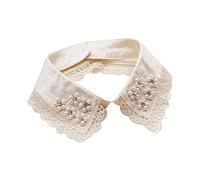 NRVTRE Women Detachable Colla Shirt Fake Collars Pearls Lace Decoration Ladies Lace False Necklaces Fashion Clothes Accessories