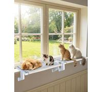NRYDEPET Heavy-Duty Cat Window Perch 2-Pack - All-Metal Frame Supports up to 120 lbs Each - Durable, Easy-to-Assemble Cat Hammocks for Large & Multiple Cats (L 2PC)