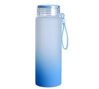 NS 500mls/170z Ombre frosted classy sublimation drinking glass water bottles blanks with lid carrying loop leakproof portable reusable for hot and cold drinks sports gym hydration tumbler