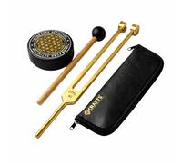NS Crafts® 42Hz Gold Tuning Fork with Activator - Sound Healing, Deep Meditation & Mind Balancing Tool for Chakra, Biofield, Grounding, Relaxation & Vibrational Energy Therapy