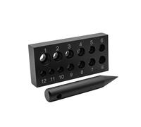 NS Crafts® Collet Forming Plate & Punch Hole Tool - 3mm to 19mm with 17° Angled Holes for Jewellery Making, Bezel Setting, Metal Forming & Goldsmithing Work