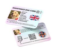 NS Design UK Assistance Dog ID Card with QR Code Linking to Equality Act 2010 - Personalised with Photo, Dog and Handler Details, Dual-Sided Legal Access Card