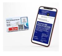 NS Design UK Drone Pilot ID Card - Personalised Photo Card with NFC and QR Code Linking to The Drone and Model Aircraft Code