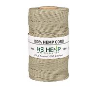 【 NS HEMP 】 Sustainable Hemp Twine Hemp Cord for Jewelry Making, Hemp Cord 1mm 130 Meters (026 RAW)