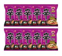 NS Korean Spicy Noodle Tom Yum NEW FLAVOUR 120g - Hot & Sour Instant Ramen Soup - Authentic Asian-Style Noodles - Bundle Pack - HALAL (Pack of 10)