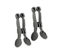 NS Novelties Bound Nipple Clamps C1 Gunmetal Grey 5.1 cm