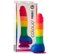 Colours Pride Edition 8" Inch Realistic Silicone Dildo with Balls & Suction C...