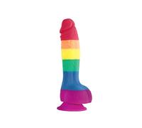 NS Novelties Dildo Colours Pride Edition – 6-inch Realistic Silicone with Balls (Multi)