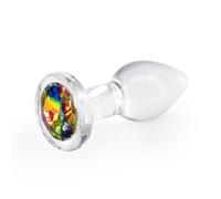 NS Novelties Crystal Desires Rainbow Gem S Analplug Clear