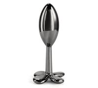 NS Novelties Rear Assets Clover Gunmetal Analplug Black 9.2 cm