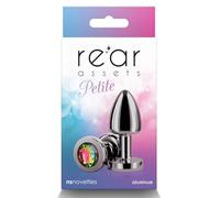 NS Novelties Rear Assets Petite Gunmetal Rainbow Analplug Grey 6 x 2.6 x 2.6 cm