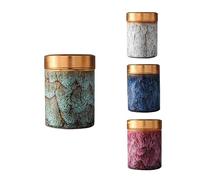 NS Online Small Mini Urns 4 Piece -Ceramic Metal Screw lid Keepsake 2.5 inches Urns Set of 4， Funeral Memorial Urn Hold 3.5 Cubic inches for Human Ashes, and Pet