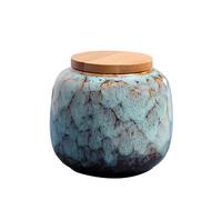 NS Online Small Urn for Human Ashes - Green Ceramic Decorative Token Funeral Mini Urn, 2.5 inches Memorial Urns for Adult, Child, and Pets, Hold 8 Cubic inches - Qnty 1