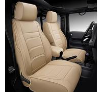NS YOLO 2007-2021 Wrangler JK Custom Leather Seat Covers (2011-2012 Wrangler 2-Door, Beige)