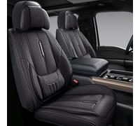 NS YOLO Full Coverage Leather Car Seat Covers for Front Seats Universal Fit for Cars SUV Pick-up Truck with Waterproof Leatherette in Automotive Interior Accessories (Black-Front Pair)