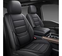 NS YOLO Leather Car Seat Covers Full Set,Universal Fit for Most Cars,SUVs and Sedans,Waterproof Luxury Leatherette Cushions, 5 Car Seat Protectors (Black, Full Set-5 Seats(Front and Rear))