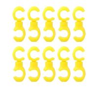Nsaroche 10 Pieces Bike Cable Clips Cable Management Hook Unique Structure PP Material Suitable for Daily Tour 2cm×0.78cm, Yellow