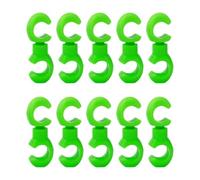 Nsaroche 10 Pieces Bike Cable Clips Cable Management Hook Unique Structure PP Material Suitable for Daily Tour 2cm×0.78cm, Green