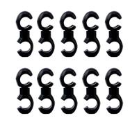 Nsaroche 10 Pieces Bike Cable Clips Cable Management Hook Unique Structure PP Material Suitable for Daily Tour 2cm×0.78cm, Black