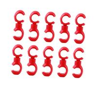 Nsaroche 10 Pieces Bike Cable Clips Cable Management Hook Unique Structure PP Material Suitable for Daily Tour 2cm×0.78cm, Red