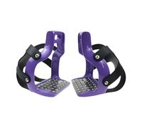 Nsaroche 2 Pieces Horse Stirrups Horse Riding Tools Training Accessories Aluminum Non-Slip Saddle Suitable for Beginners And Experts between, violet