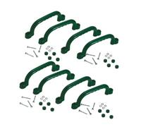 Nsaroche 8 Pieces Climbing Frame Handles Playground Equipment Set Swingset Attachments Pp Construction Suitable for Backyard Treehouse, Dark Green