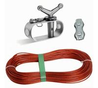 Nsaroche Cable Winch Tensioner Heavy Duty Manual Pool Enclosure Winch Cable Puller Tightening Mechanism Hand Crank Operated Aluminum Metal Frame Wire, Style C