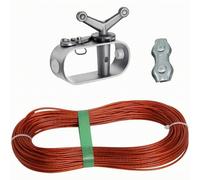 Nsaroche Cable Winch Tensioner Heavy Duty Manual Pool Enclosure Winch Cable Puller Tightening Mechanism Hand Crank Operated Aluminum Metal Frame Wire, Style A