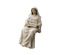 Nsaroche Jesus Figurine Sitting Statue Tabletop Ornament Resin Sculpture Hand Painted Decorative Desk Decor Suitable for Religious Gift Easter Living Room, women