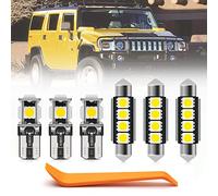 nsautolighting 19pcs White LED Interior Light Bulb Kit for Hummer H2 2003-2009, Map Dome Glove Box License Plate Light Bulb