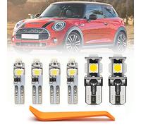 nsautolighting 6pcs LED Interior Light Bulb Kit for Mini Cooper Hatchback F55 F56 2014-2021, 6000K Xenon White, Non-Polar, Plug and Play, 3X Brighter Than Stock Lights