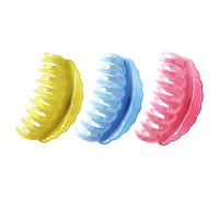 Nsb Herbals Multicolour Acrylic Jumbo Size Casual Wear Butterfly Clips, Claw Clips, Hair Clutchers with Tight Grip Pack of 3 for Women and Girls (Baby Blue - Mustard Yellow - Rose Pink)