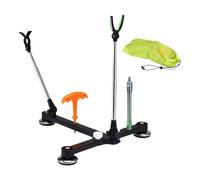 Nscdd Compact Foldable Ice Fishing Rod Holder with Adjustable Stand and Nonslip Base for Stability for Ice Banks Boats Fishing