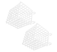 Nscdd Pack of 2 Versatile Wire Baskets with Double Hook for Laundry or Plant Display Use Storage Container Wall Mounted Basket